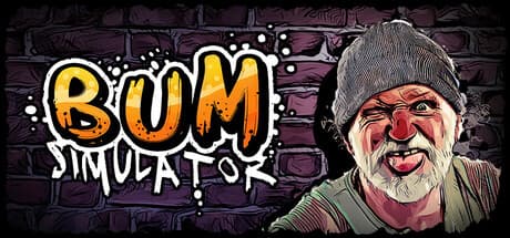 Steam header art for Bum Simulator