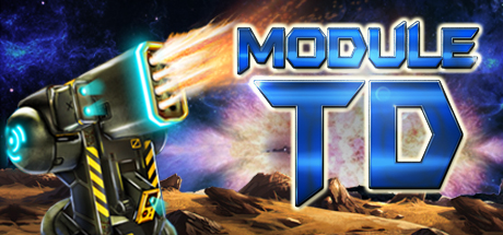 Steam header art for Module TD. Sci-Fi Tower Defense