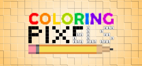 Steam header art for Coloring Pixels