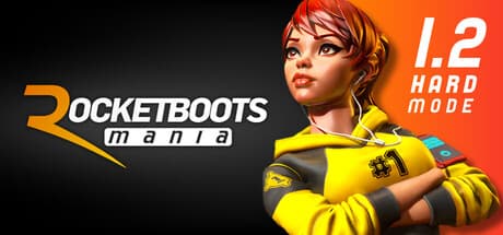 Steam header art for Rocket Boots Mania