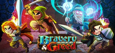 Steam header art for Bravery and Greed