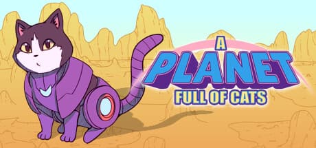 Steam header art for A Planet Full of Cats